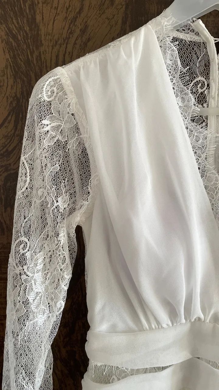 Vestido branco elegante Novo - Foto 5