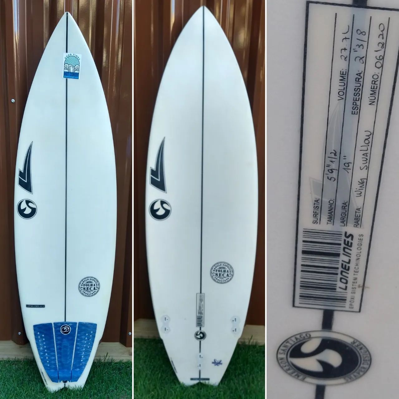 Prancha de surf semi nova 5'9 1/2"