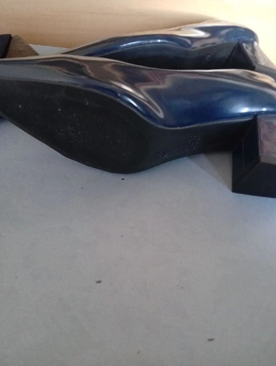 Sapato e bolsa azul marinho chique BAIXEI O PREÇO!!! - Foto 4