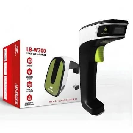 Leitor De Código De Barras Sem Fio C3Tech Lb-w300 - Novo Na Caixa