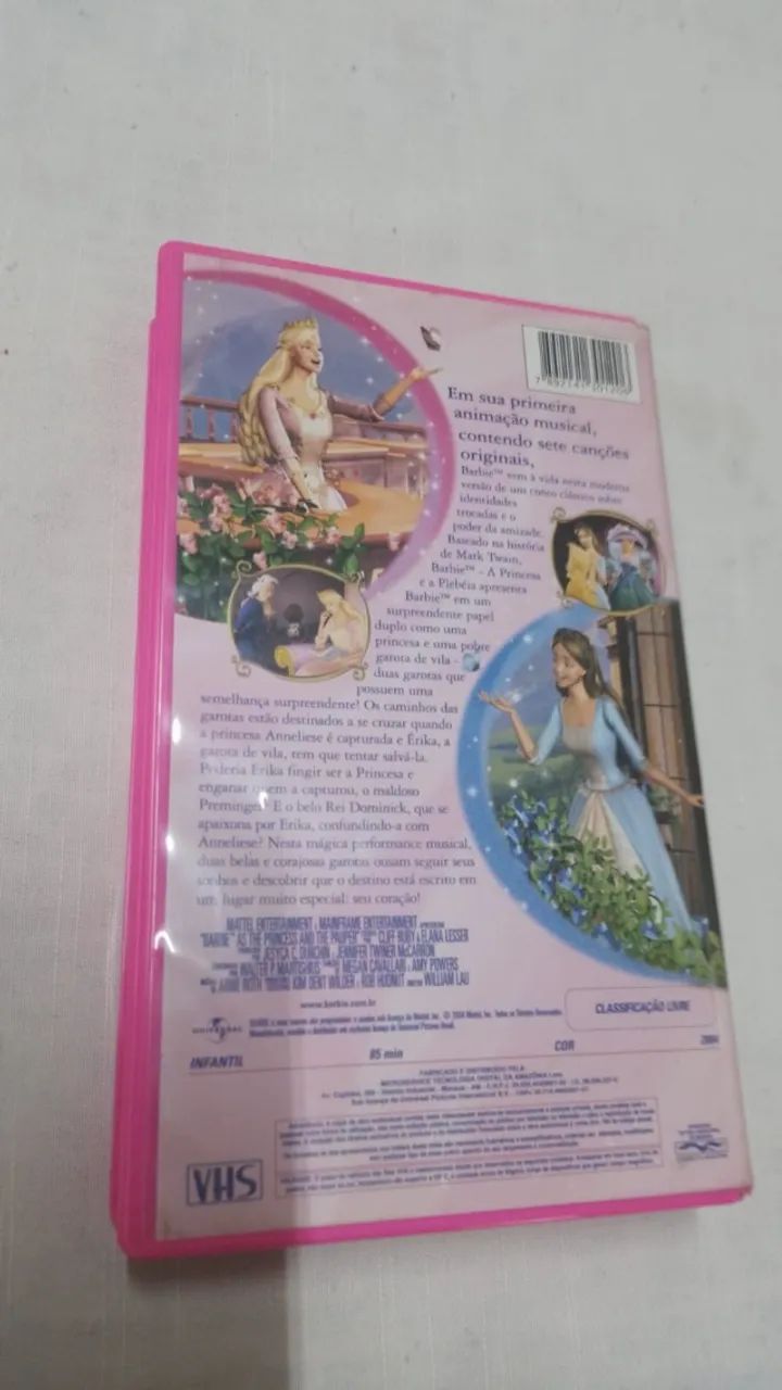VHS Barbie Em A Princesa E A Plebéia ( 25336 ) - Foto 2