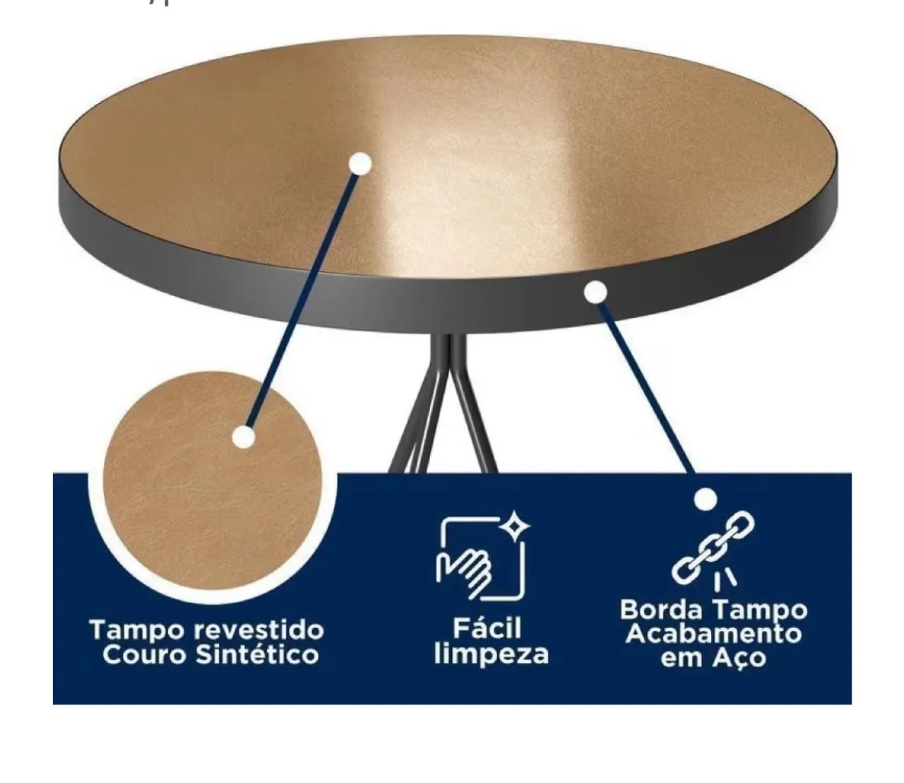Mesa alta com duas cadeiras alta  - Foto 4