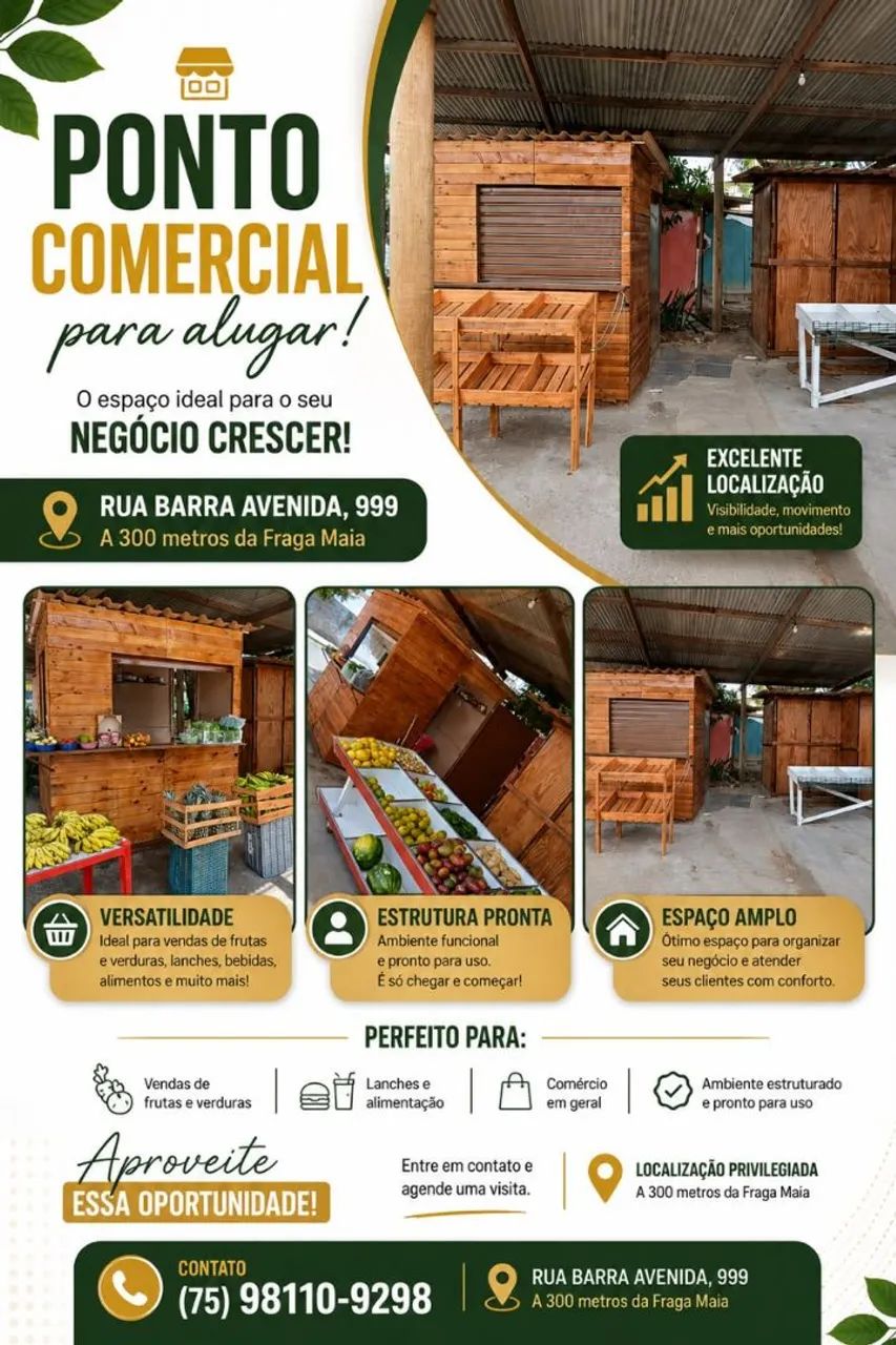 Alugo ponto comercial 