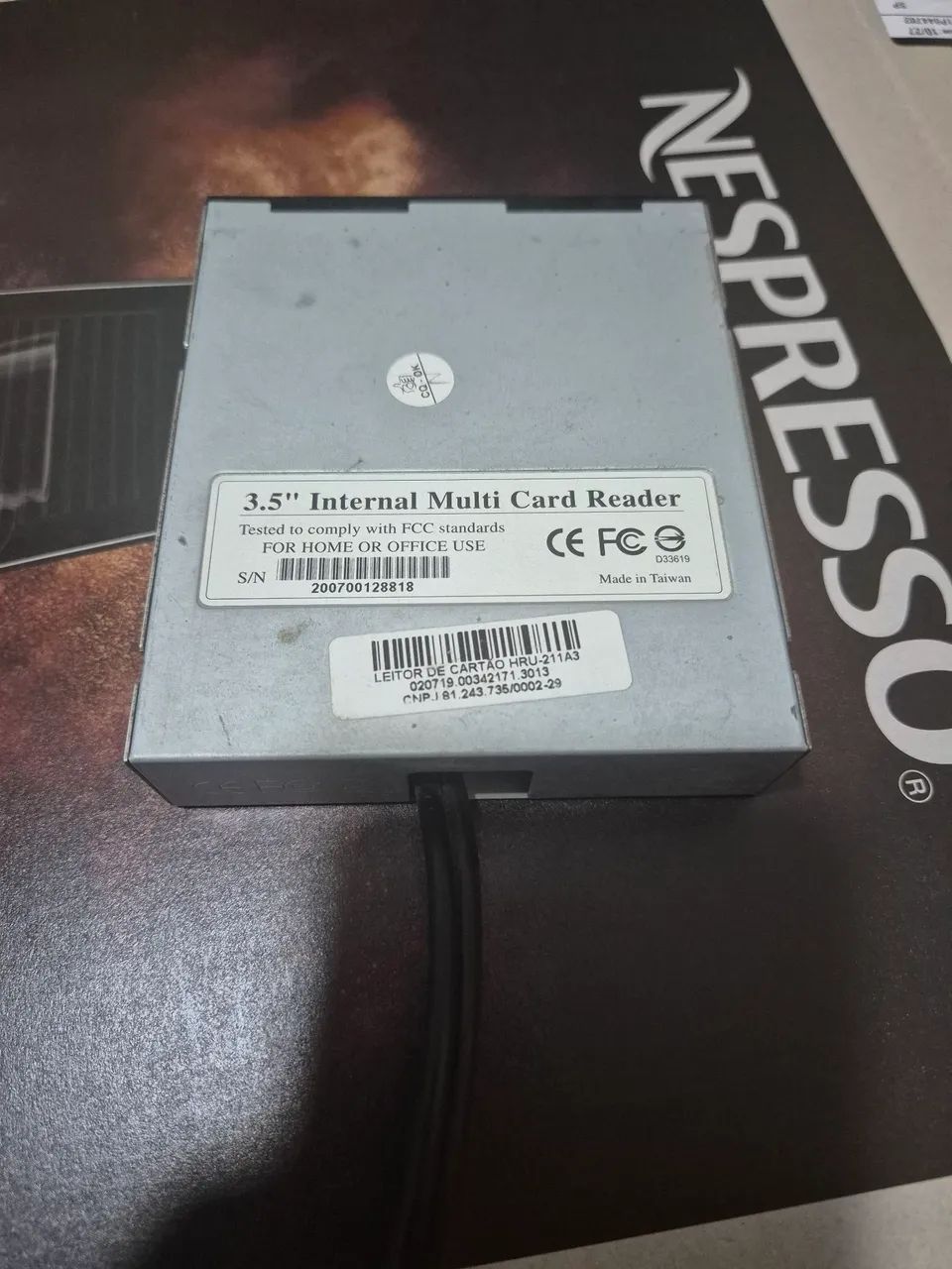 Leitor de cartão 3.5" interno SD/MS/CF USB  - Foto 2