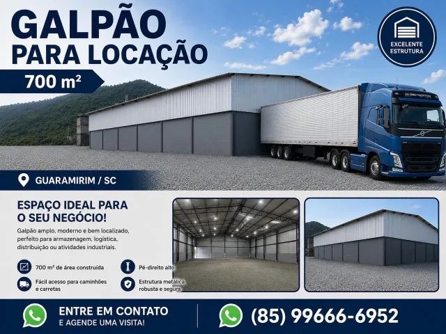 Galpão para locação 700 m2