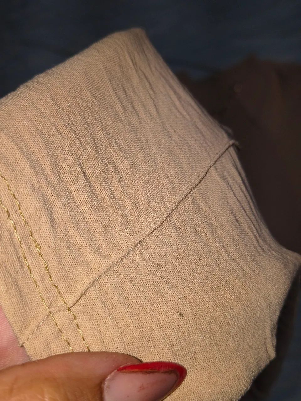 Calça pantalona bege  - Foto 3