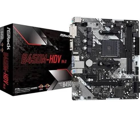 Placa-Mãe ASRock B450M-HDV R4.0 | Socket AM4 | 1 Ano de Uso ? Funcionando Perfeitamente