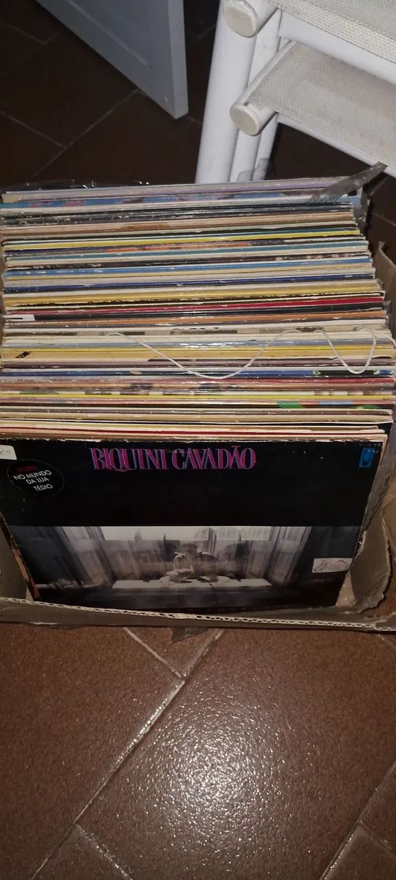 Acervo de vinil. 