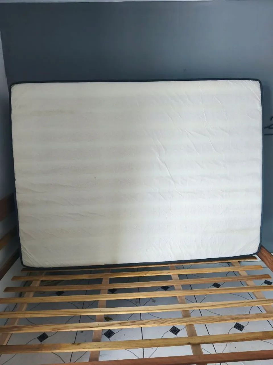 Cama de casal madeira com colchão d33 - Foto 5