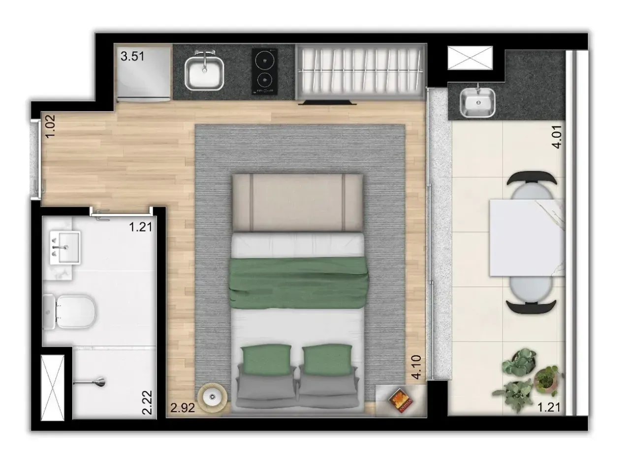 PLANTA 24m²
