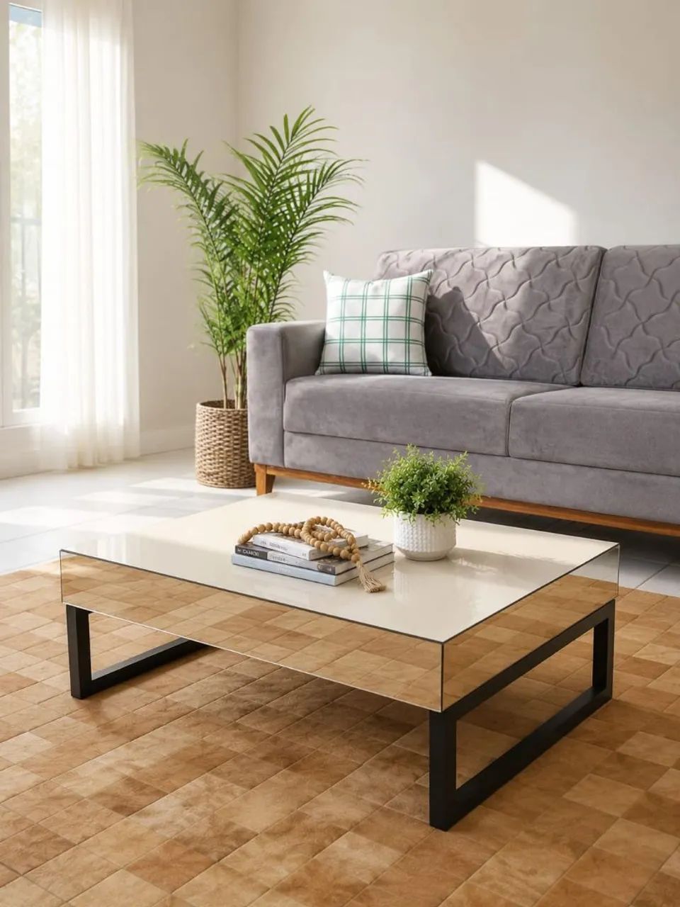 Mesa de centro espelhada