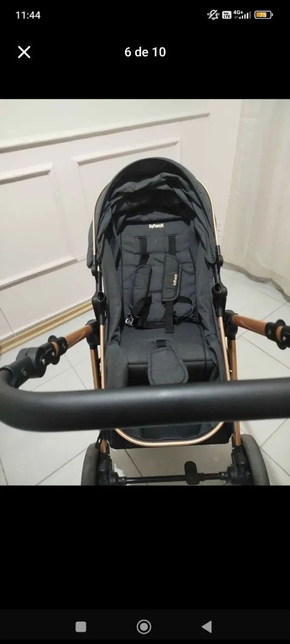Carrinho de bebe com bebê conforto. - Foto 3