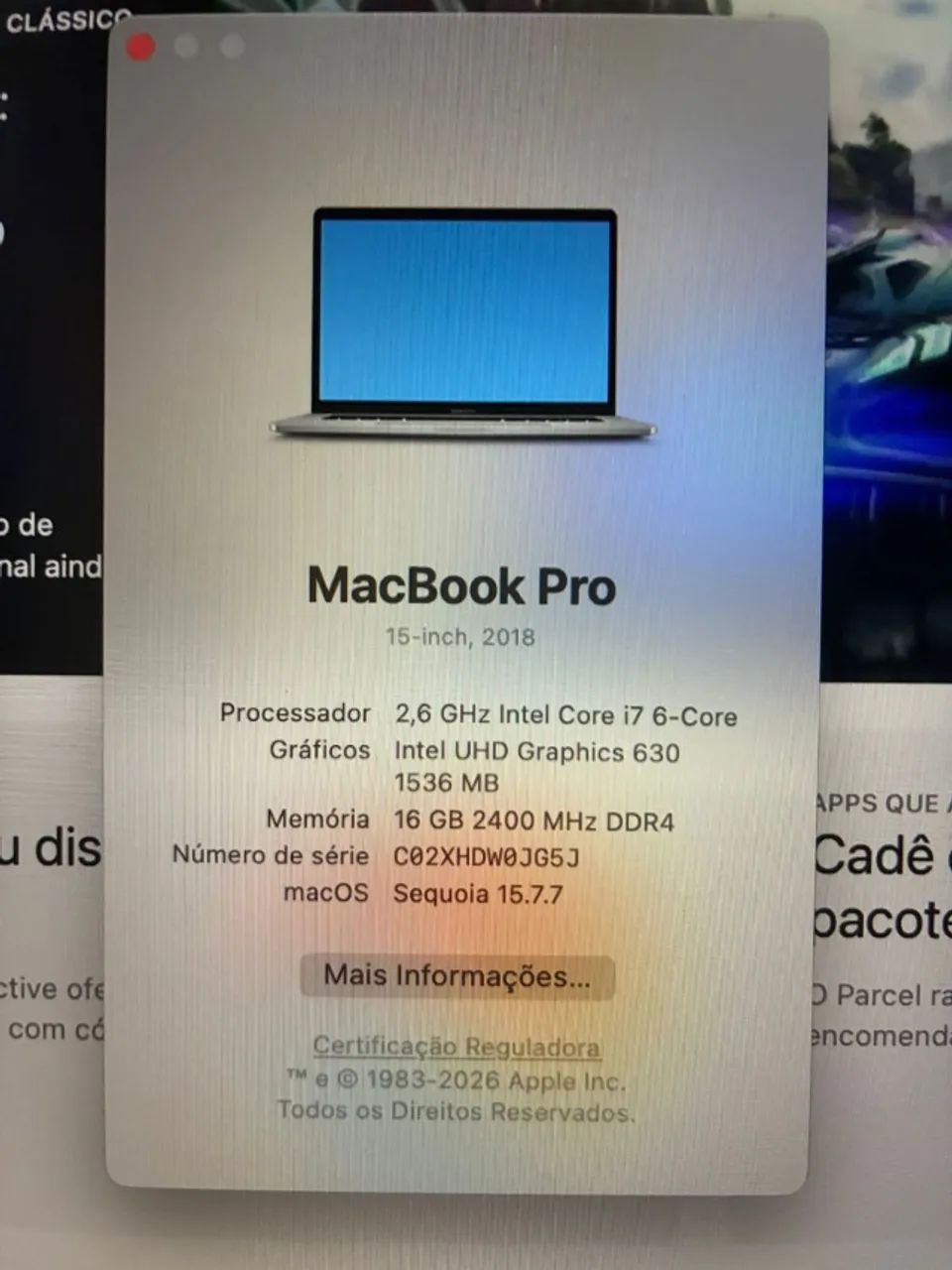 MacBook Pro 15? 2018 i7 16GB 512GB SSD Touch Bar - Notebooks