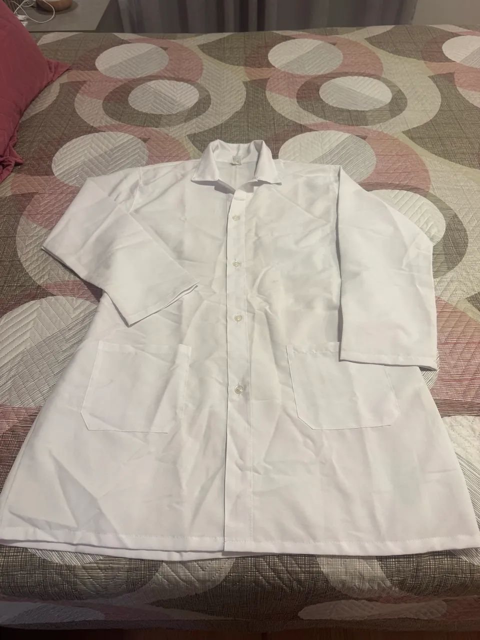 Jaleco branco masculino tamanho GG