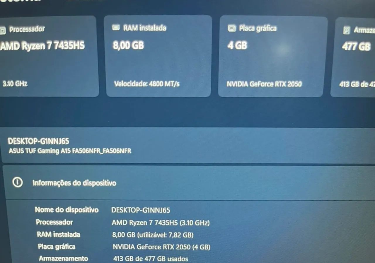 Notebook gamer Asus TUF - Foto 3