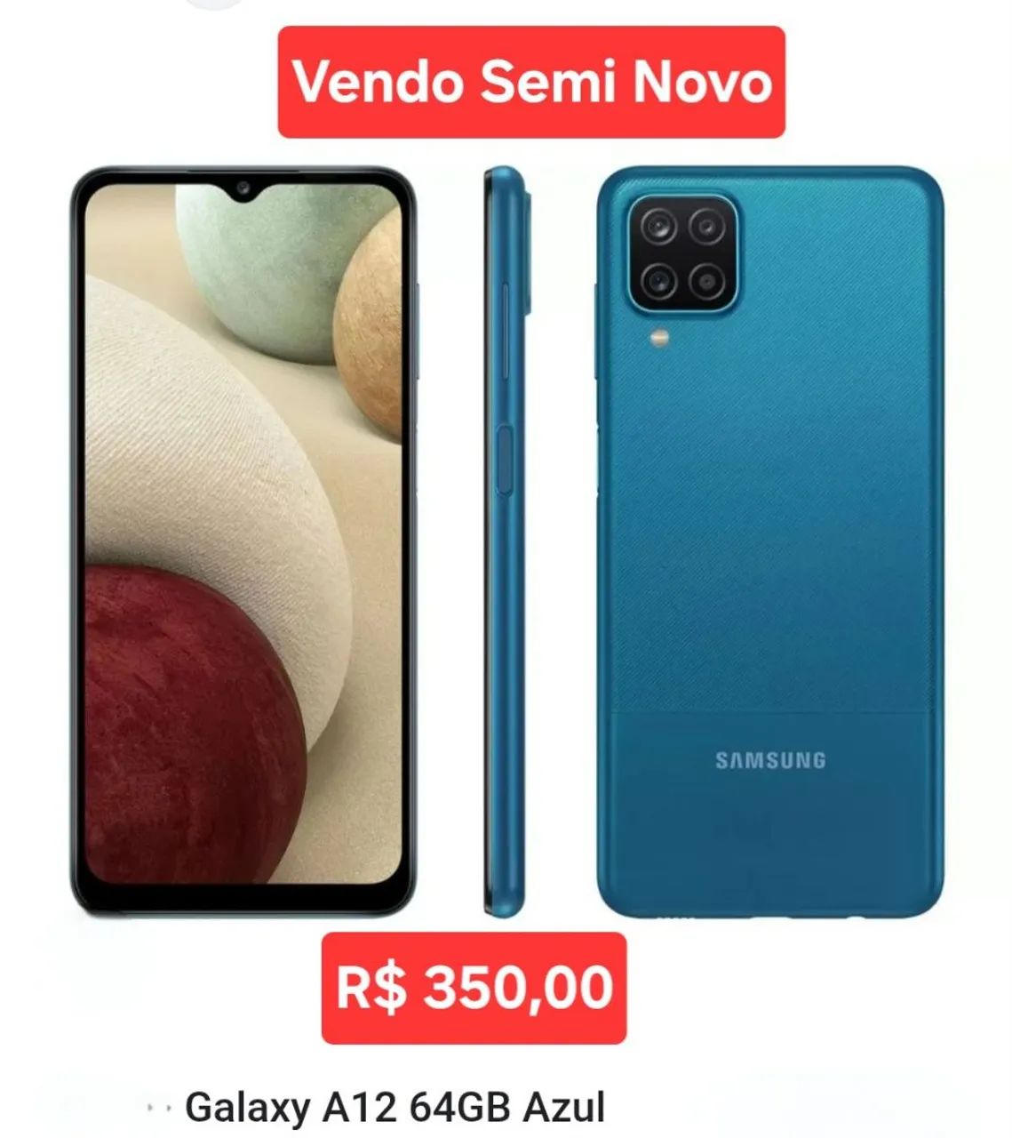 Samsung A12 - Semi Novo