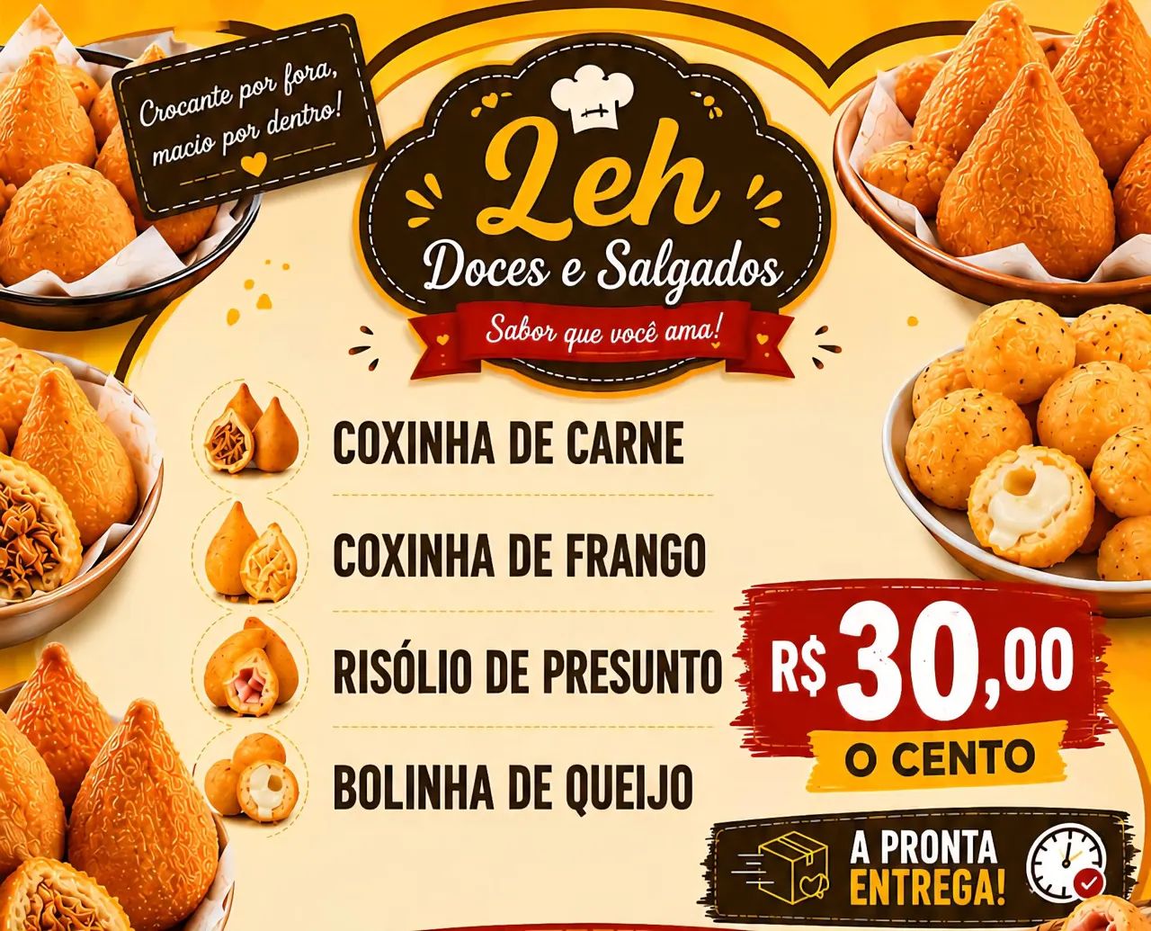 Salgadinhos apronta entrega 