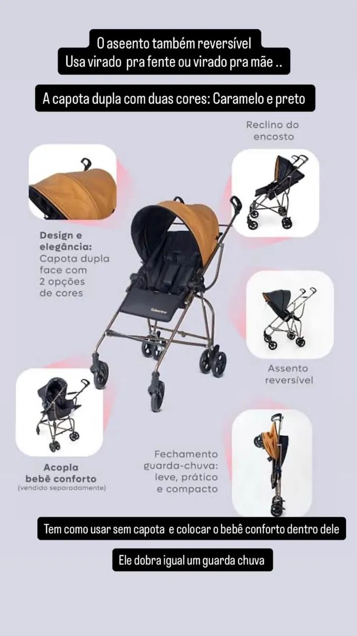 Carrinho de passeio Galzerano Anápolis 350$  - Foto 5