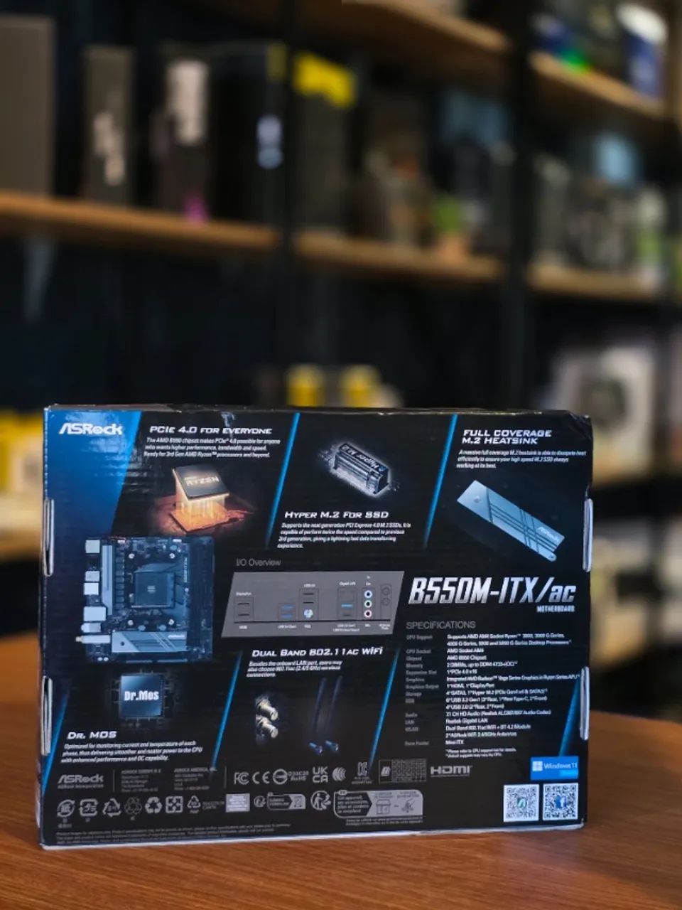 Placa-Mãe ASRock B550M-ITX/ac (Mini-ITX) - Foto 2