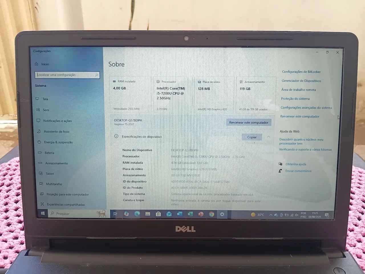 Notebook Dell inspiron 15-3567, core i5 - Foto 2