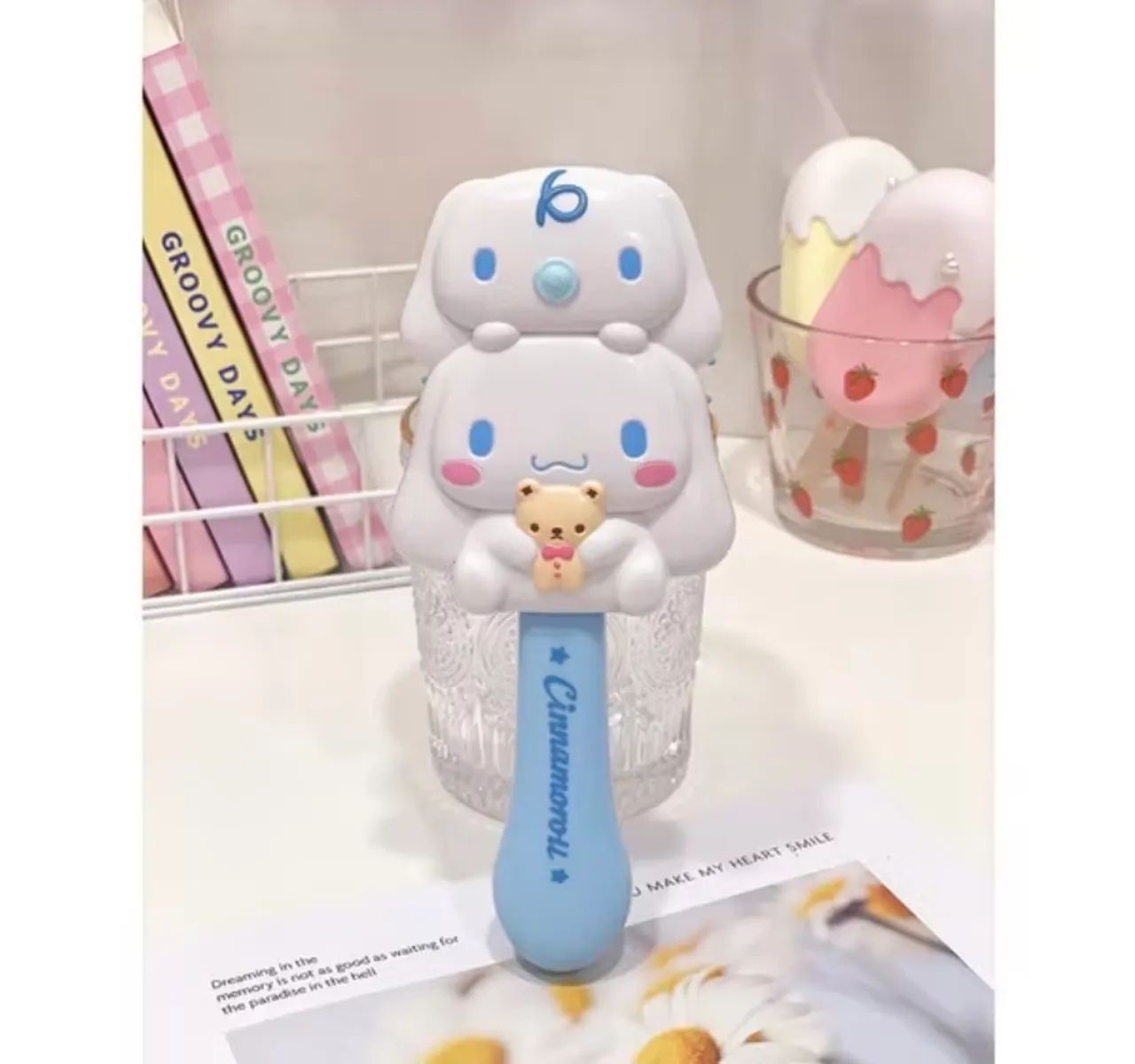 Kit escova e espelho Cinnamoroll - turma da Hello Kitty  - Foto 5