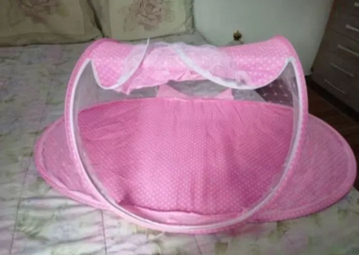 Berço portátil rosa  - Foto 2