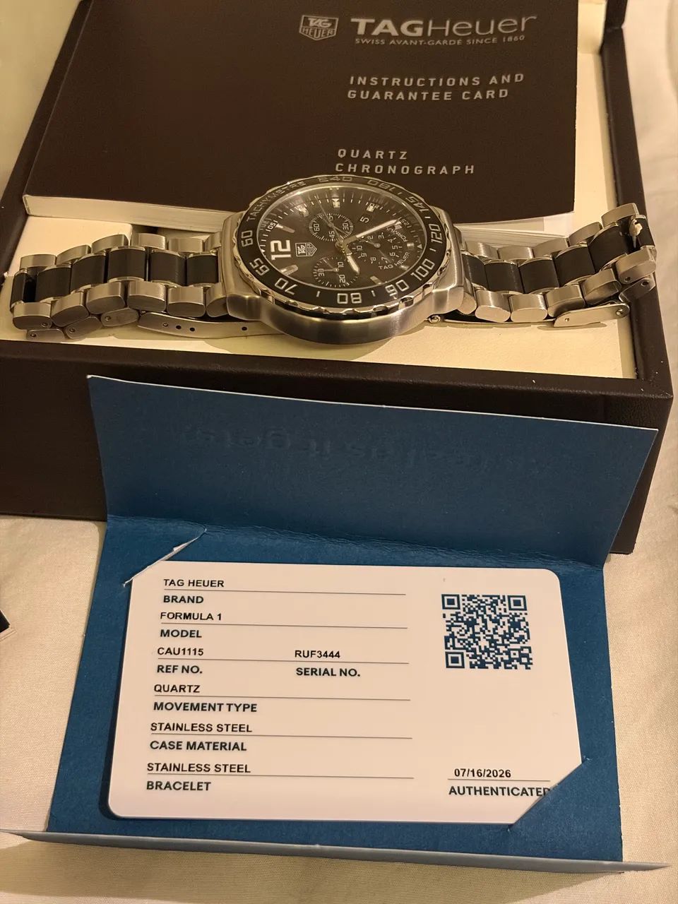 TAG Heuer Formula 1 Cronógrafo Quartz - Ref. CAU1115  