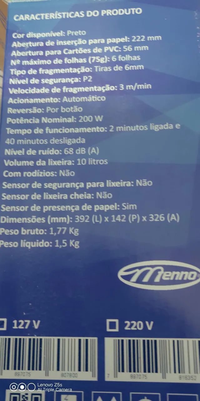Fragmentadora Menno