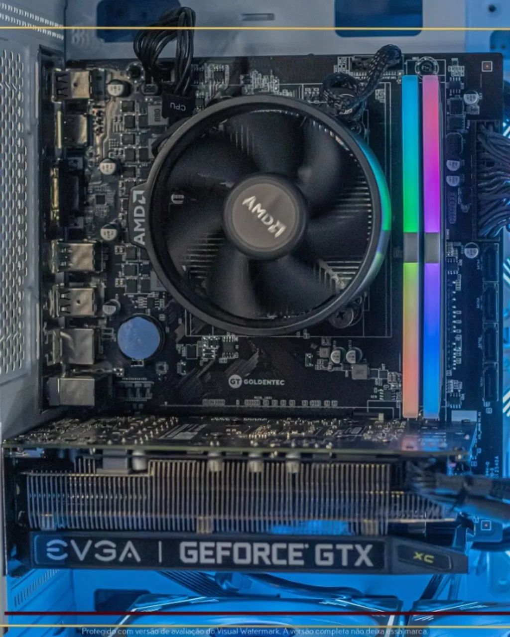 Gamer PC Ryzen 5 4500, 16gb, 512gb SSD, GTX 1660, Fonte EVGA Modular 450W - Foto 4