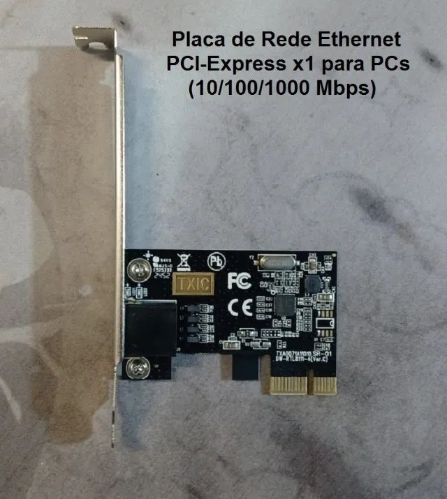 Placa de Rede Ethernet Realtek PCI-Express x1 (10/100/1000 Mbps) para PCs - Foto 2