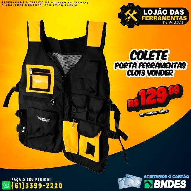 Colete Porta Ferramentas CL013 Vonder