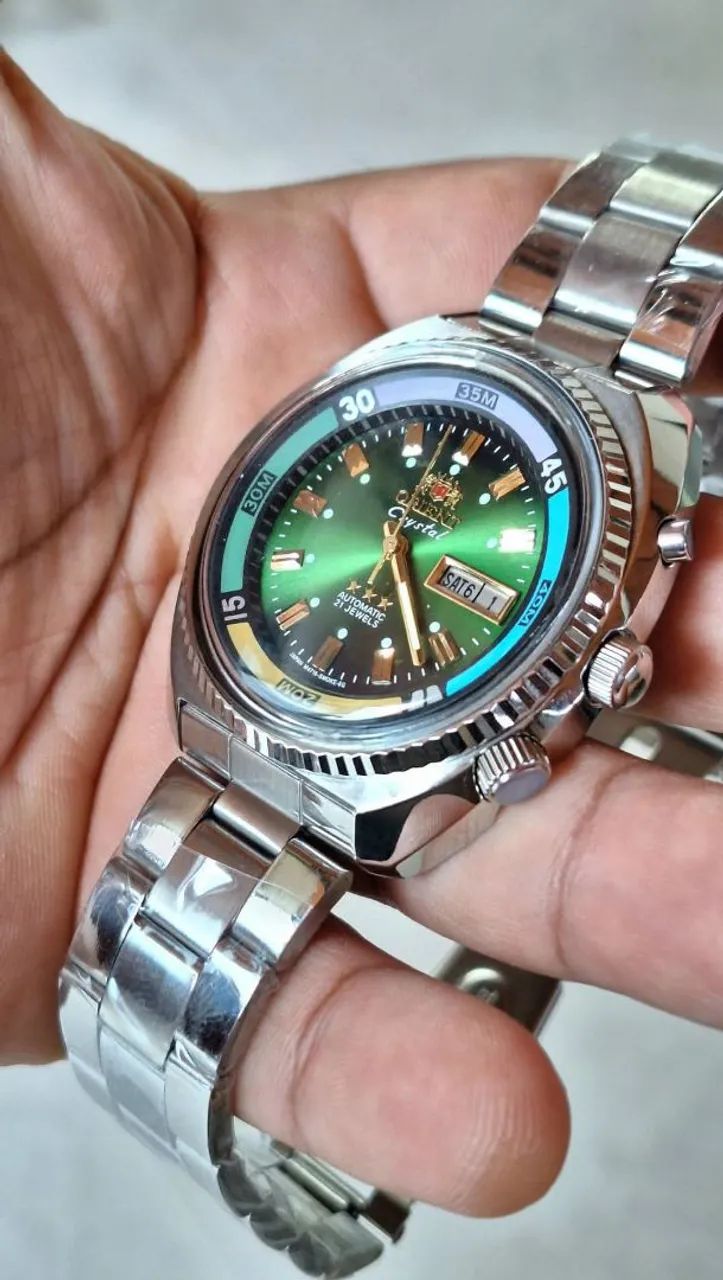 Relógio oriente king diver 3 chaves 