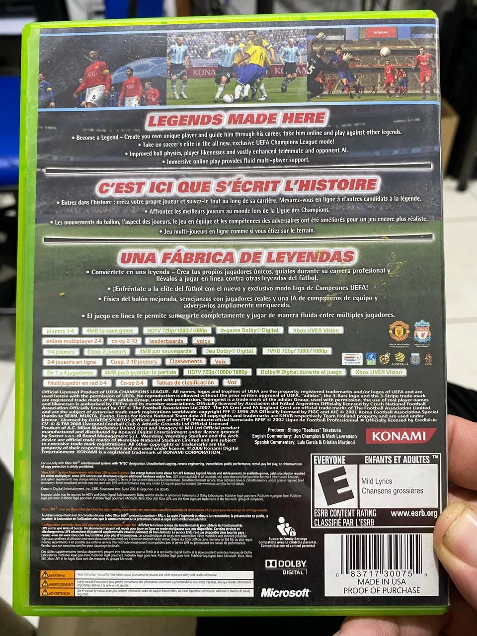 Pes 2009 X Box 360 - Foto 3