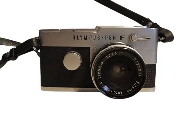 Câmera Olympus Pen Ft Half-frame + Lente Zuiko + Estojo - Câmeras