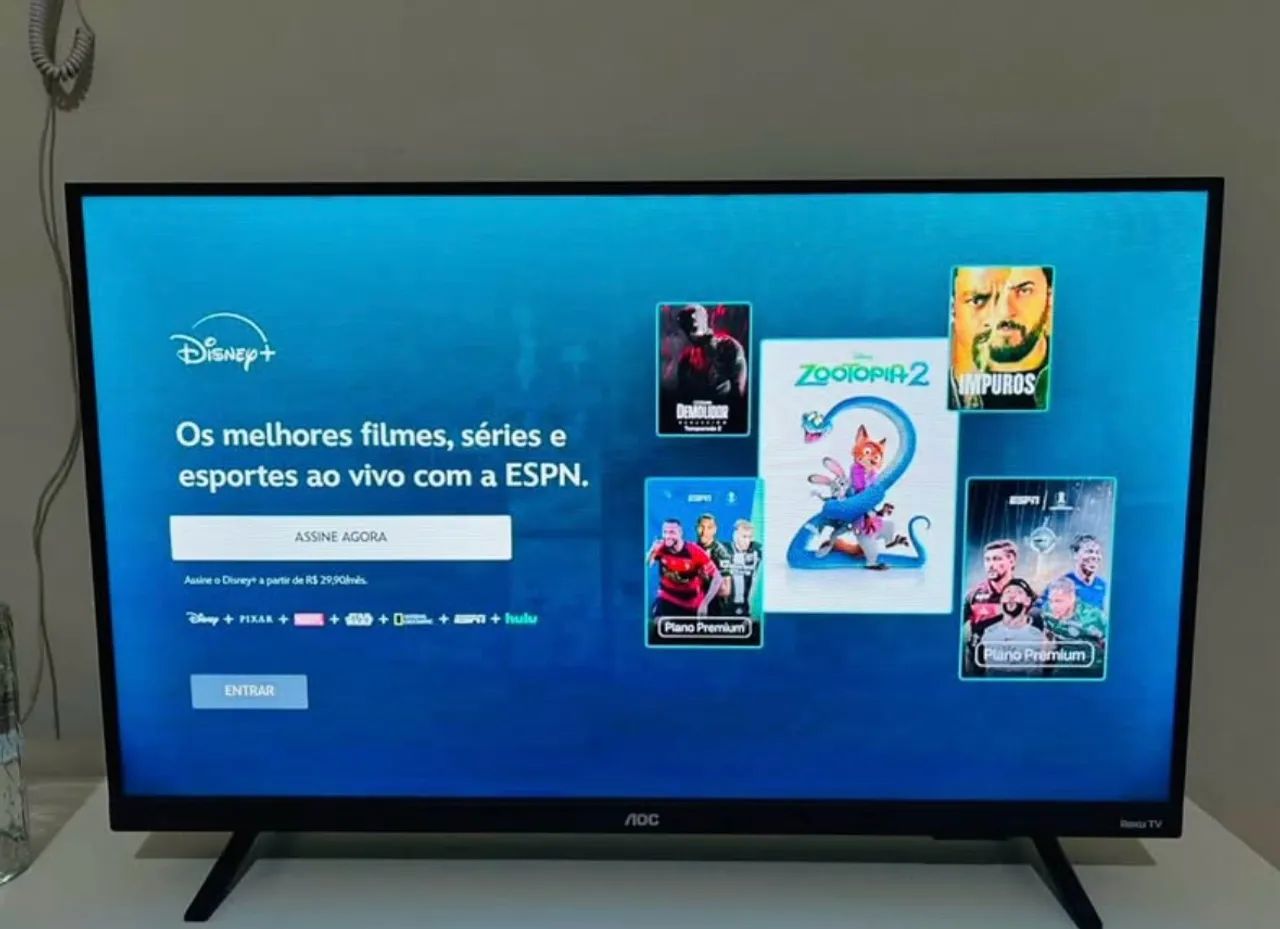 Smart tv Aoc Roku 32 polegadas impecável  - Foto 3