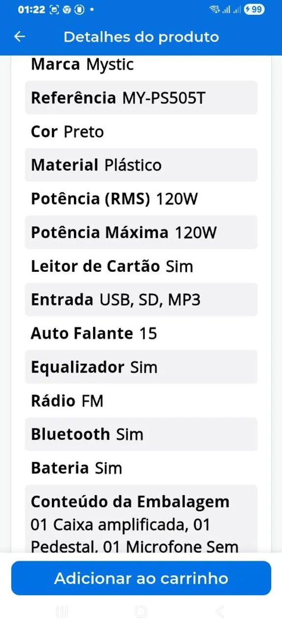 Caixa amplificada com Bluetooth e trypé - Foto 4