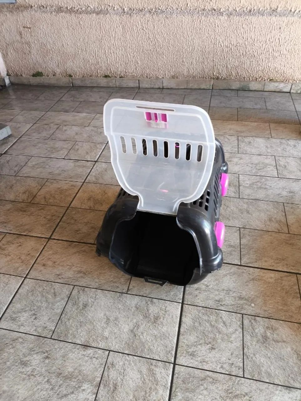 Caixa de Transporte Luxo Furacão Pet Preto e Rosa Nº3 - Foto 3