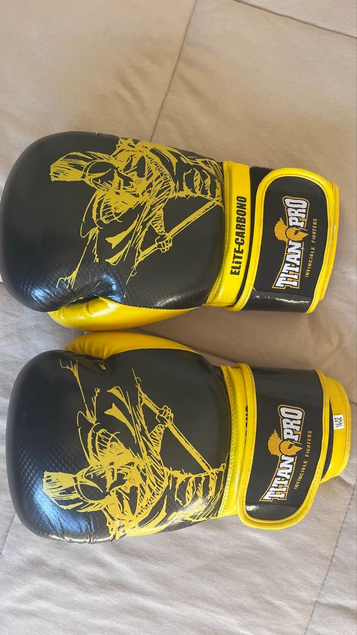 Luvas de boxe/ Muay Thai- Titan Pro Elite Carbono - Foto 3