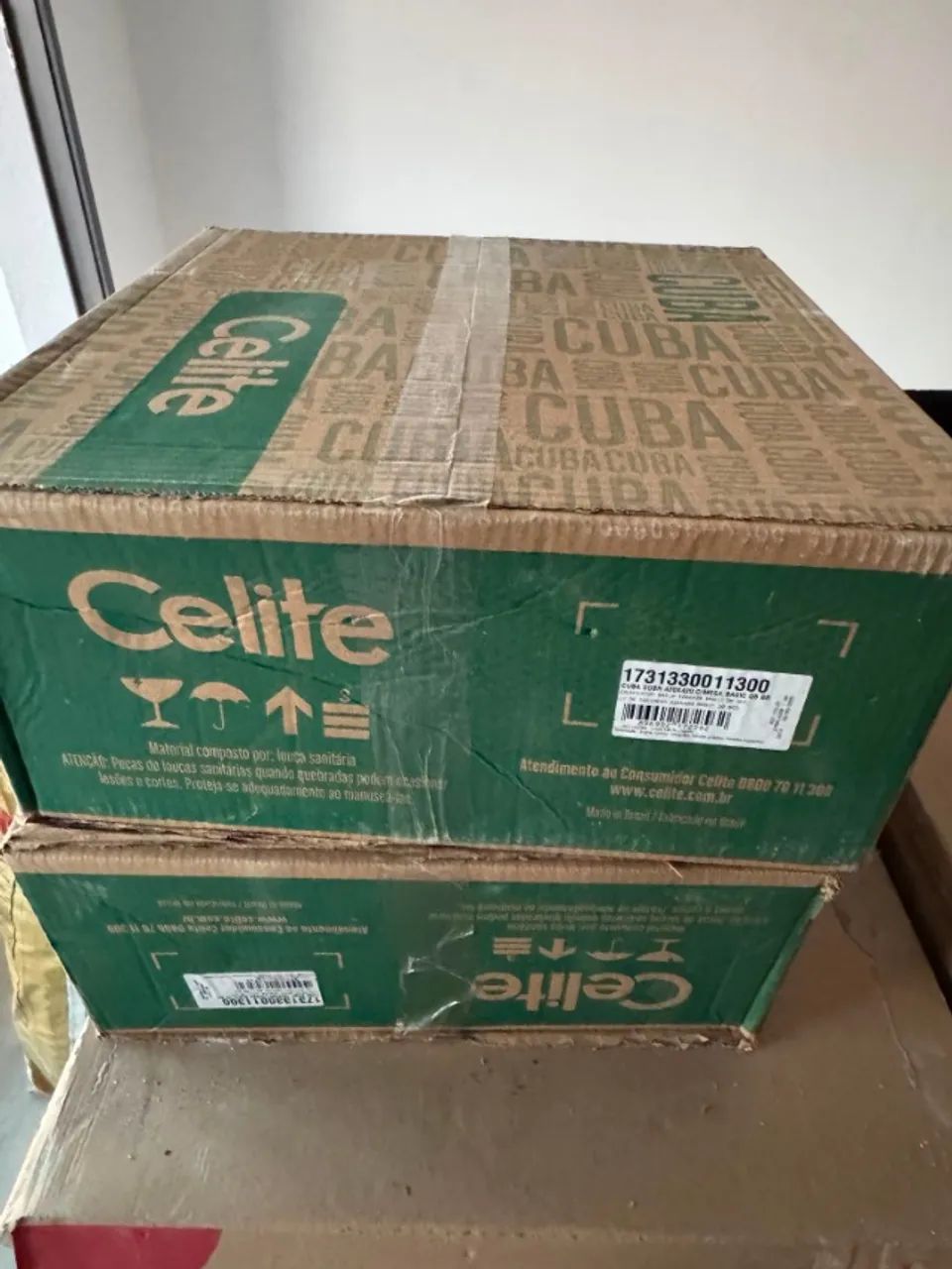 2 CUBAS CELITE - 42x42cm Com Mesa Basic Q8 Branco - Foto 2