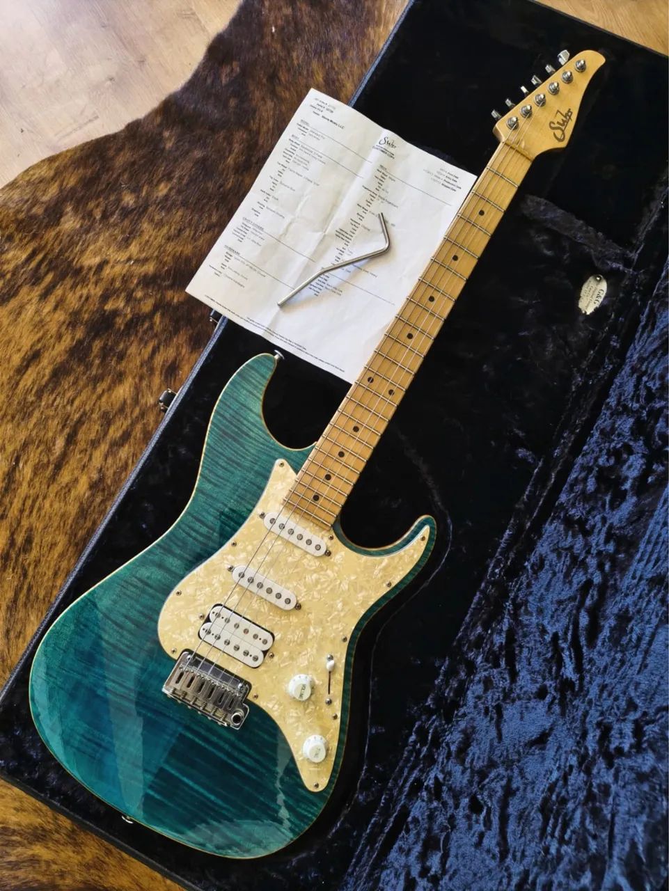 Guitarra Suhr standard Pro Bahama blue (27 troca ) - Foto 2