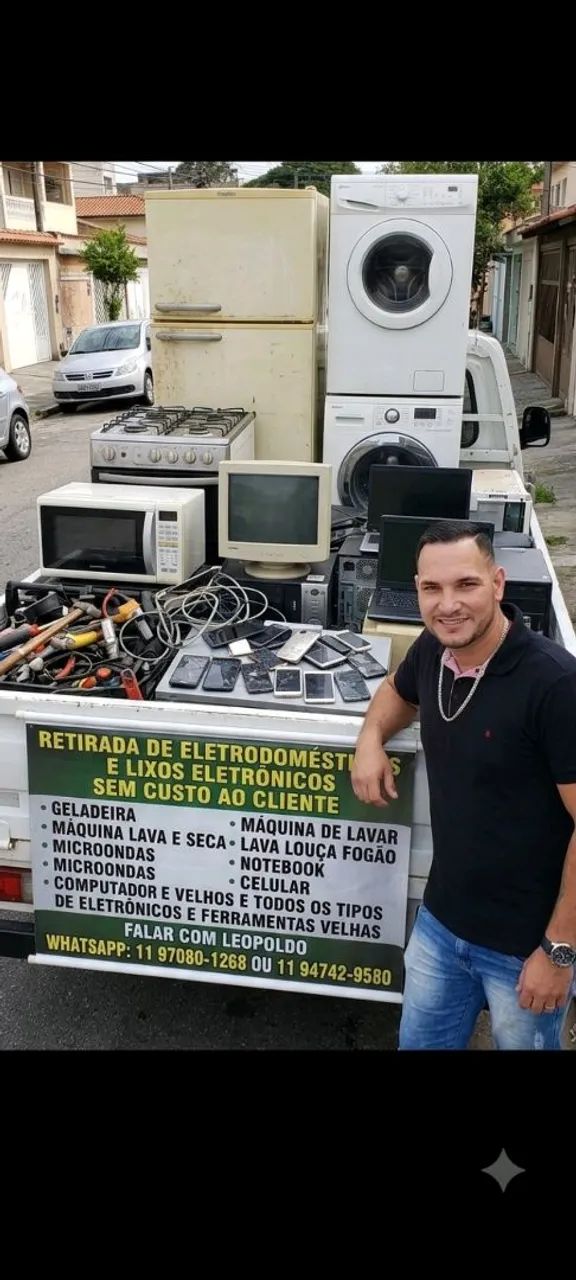 RETIRADA DE ELETRODOMÉSTICOS E LIXOS ELETRÔNICOS SEM CUSTO 