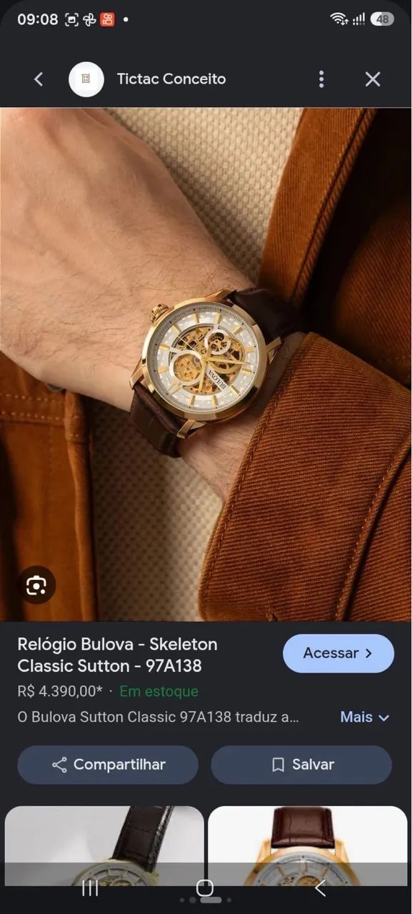 Relógio bulova skeleton Classic Airton - Foto 2