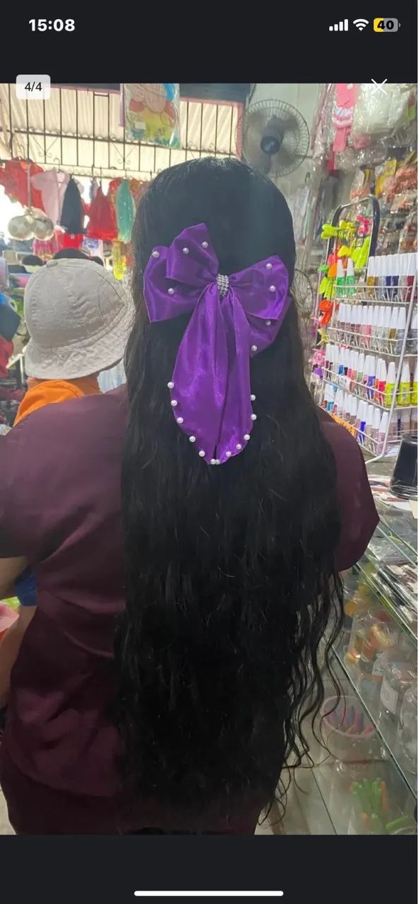 cabelo humano 75cm 150 gramas lindo e virgem  - Foto 3