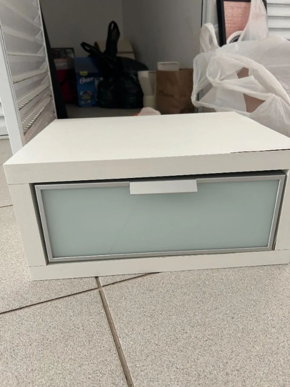 Gaveteiro com Vidro - 45cm x 45cm x 32cm