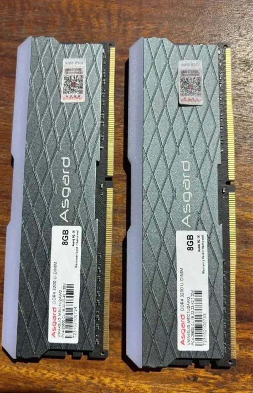 MEMÓRIA RAM DDR4 2x8gb asgard 