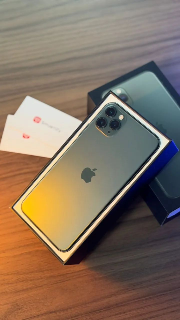 iPhone 11 Pro Max - Cor Verde - 64GB - Saúde da bateria 100