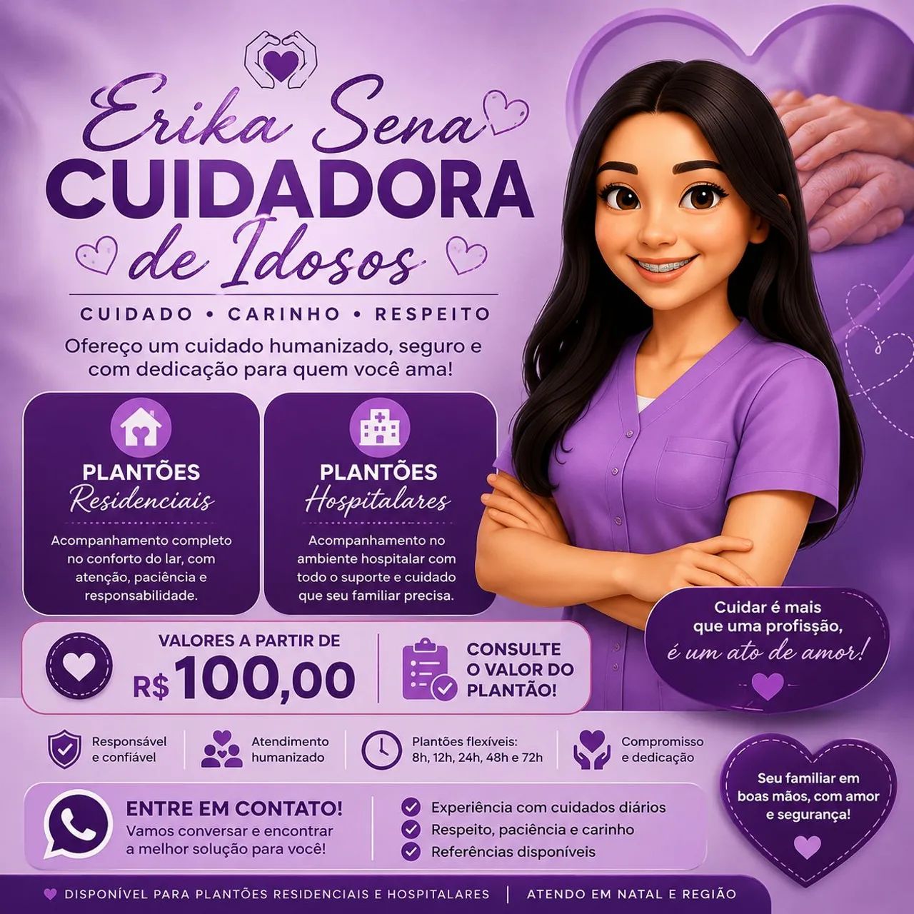 Cuidadora de idosos acompanhante