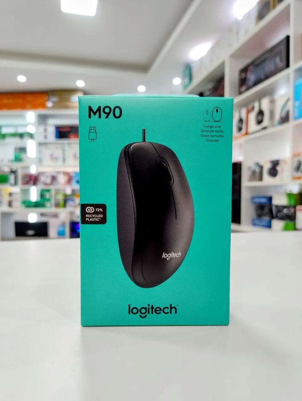 Mouse Com Fio Logitech M90 USB Plug And Play - Foto 4