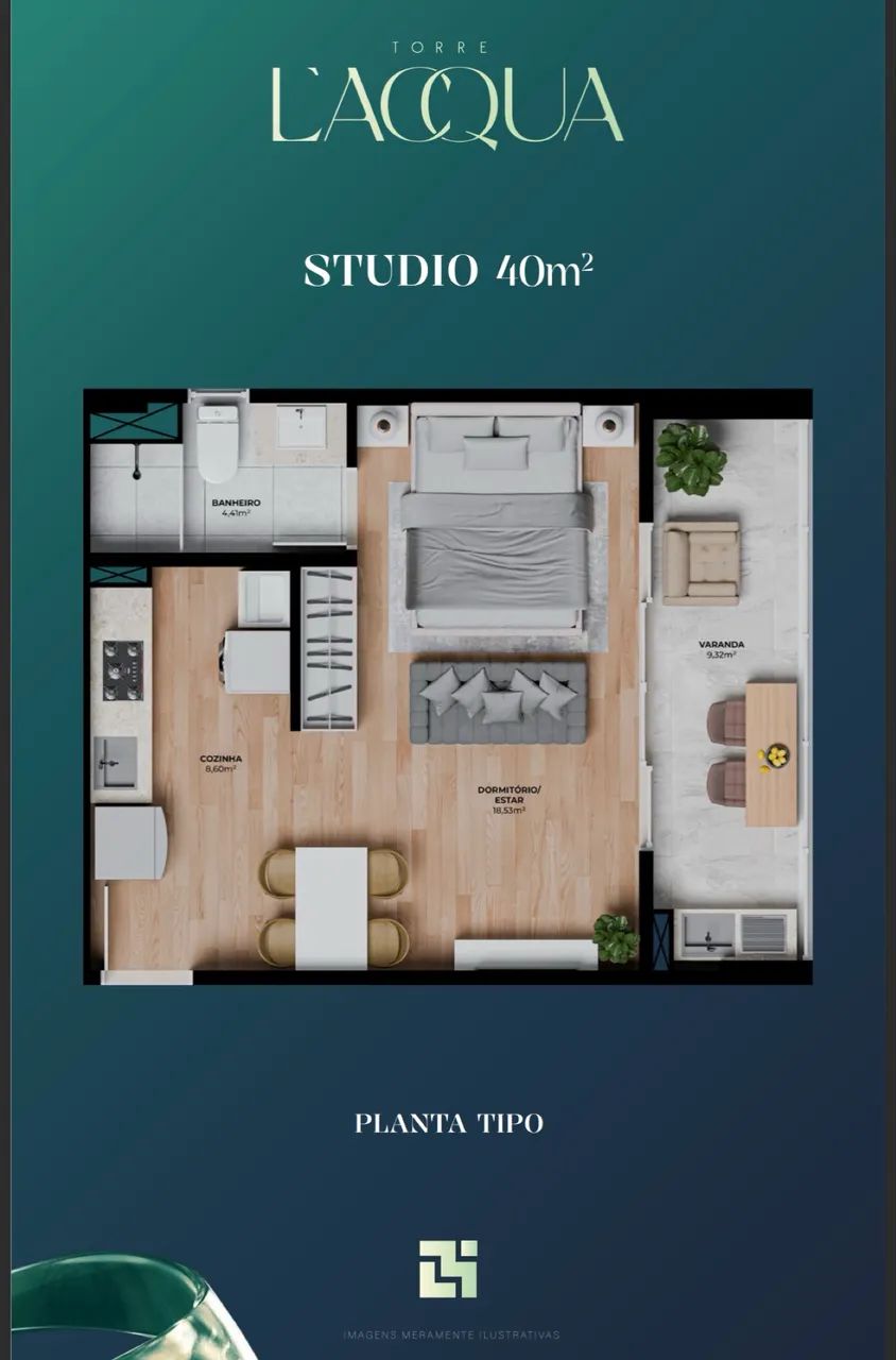 Apartamento Studio transferência no Torre Lacqua  - Foto 3
