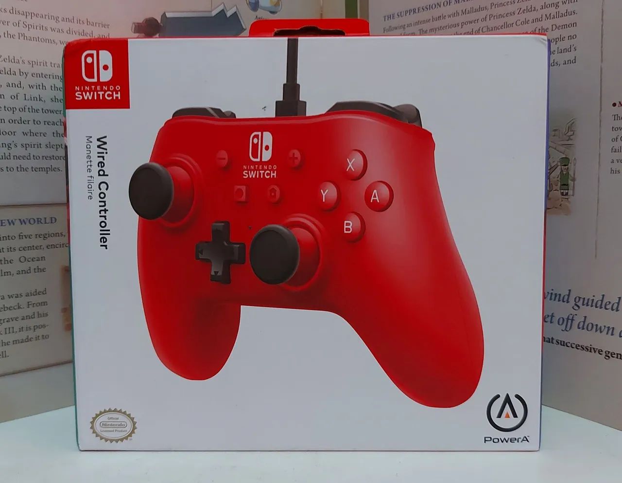 Controle Nintendo Switch Raspberry Red PowerA + Brinde